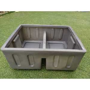 Plastic <b>Crate</b> Solid Box Stackable Logistic <b>Storage</b> Container Gray - Product Image 2
