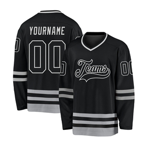 Maillot de hockey sur glace personnalisé pour homme, vert sarcelle, col en V, manches longues, polyester sublimé, design rayé, logo des équipes, respirant - Product Image 3