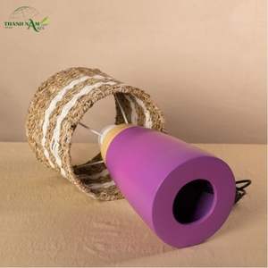 Lámpara de Mesa de Bambú Hecha a Mano, Diseño Moderno Minimalista, Iluminación Interior Ecológica - Product Image 4