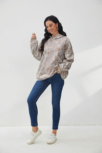 Sweat-shirts à capuche surdimensionnés pour femmes, imprimés sur mesure, de haute qualité, pour le fitness, grande taille, streetwear, 100% coton - Product Image 6
