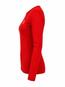 T-shirt à manches longues pour femme, vêtements personnalisés, coton premium, col rond, manches longues, mode décontractée, streetwear, coupe décontractée, marque privée - Product Image 4