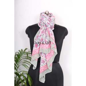 Pareo de playa de algodón con estampado floral hecho a mano de la mejor calidad para mujer, pareo ligero para la playa. - Product Image 4