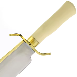 Handmade D2 Steel Blade Bowie <b>Knife</b> with Genuine Leather Sheath High Quality Customizable Camel <b>Bone</b> <b>Handle</b> OEM Support - Product Image 3