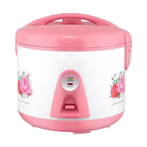 Mini Rice Cooker 2.8L Electric <b>Plastic</b> <b>Drum</b> Shape With Rose Pattern Portable Household Non-Stick Inner Pot - Product Image 4
