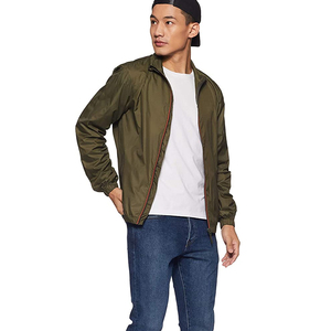 Men's Stylish Full Sleeves Stand Collar Front Logo Bomber Jacket Casual Zipper Closure Windbreaker OEM Serviced Warm Windproof - Product Image 6
