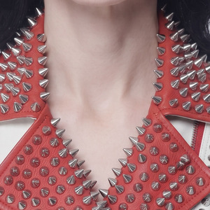 Women Premium Genuine Leather Studded Ladies Turn-Down-Collar Leather Studded <b>Jackets</b> Female Studded Full Sleeve Leather <b>Jacket</b> - Product Image 4