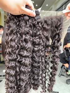 Vente en gros d'extensions de cheveux Remy du Vietnam 100% naturel vierge grande fermeture à boucles et frontale taille personnalisée couleur naturelle assortie - Product Image 5