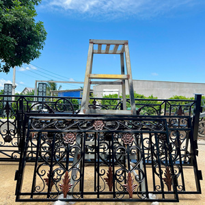 Custom Wrought Iron Balcony Railing Panels – Decorative Iron Railings with Powder Coated Finish for Outdoor Use and Durability - Product Image 6