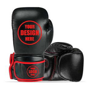 Guantes de Boxeo de Piel Sintética de Moda Más Vendidos, Guantes de Entrenamiento Profesional de MMA con Logotipo Personalizado - Product Image 1