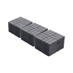 30 Pezzi di Piastrelle Incastrabili in Legno di Acacia Grigio Chiaro, Motivo a Scacchi 30x30 cm per Pavimentazione Esterna di Patio o Balcone - Product Image 6