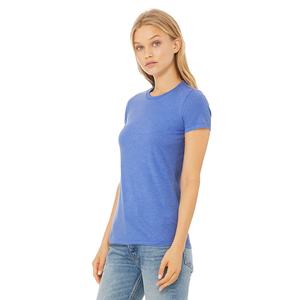 T-shirt unisexe à col en V, coupe ajustée, séchage rapide et respirant, en coton peigné 100% Airlume filé en anneau 32 simple, 4,2 oz, couleur Aqua, avec bandes d'épaule - Product Image 5