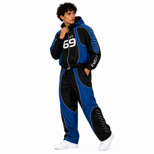 Survêtement en nylon personnalisé de haute qualité avec logo, ensemble de jogging pour homme, coupe-vent cargo zippé, vente en gros, ensemble de jogging imprimé, sweats à capuche USA - Product Image 6