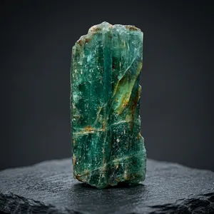BAITHU GEMS MINERALS Véritable Aquamarine Naturelle de Karur, Cristal Vert Foncé Poli, Personnalisé pour la Guérison Spirituelle et la Méditation - Product Image 5