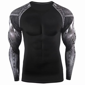 <b>Compression</b> <b>Shirt</b> Men's T-<b>Shirt</b> Long Sleeve Black Top Fitness Skin Quick Dry Breathable Casual Long T-<b>Shirt</b> - Product Image 1
