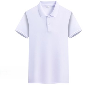 T-shirt publicitaire unisexe à col en coton et soie glacée tricoté décontracté OEM à manches courtes pour uniforme de travail, impression personnalisée sur le devant - Product Image 6