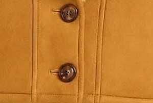 High Quality Women's Shearling Blazer Coat With <b>Shawl</b> Collar And Button Closure - Product Image 3