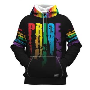 <b>Pride</b> Rainbow Printed <b>Hoodie</b> Men's Pullover Sublimation Transfer Print Knitted Polyester Autumn Streetwear Sweatshirt - Product Image 1