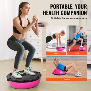 Palla da Yoga/Allenamento da 23 Pollici con Capacità di 300 kg, in ABS e PVC, con Fasce di Resistenza, per Allenamento Stabilità ed Esercizi, di F - Product Image 6