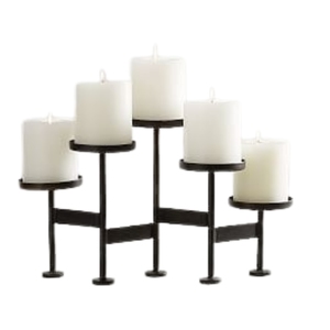 Minimalist Nordic <b>Black</b> Metal 4-Lite Candelabra Luxury Iron Taper Candle Stand <b>Holder</b> for Wedding Table Centerpiece - Product Image 6