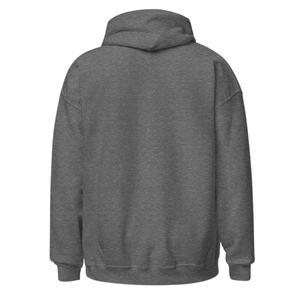 Sweat-shirt à capuche unisexe gris chiné foncé avec motif brodé circulaire, en molleton, à manches longues, décontracté, pour l'hiver - Product Image 6