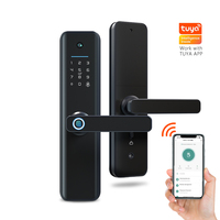 Cerradura Inteligente TTLock con Huella Dactilar, Contraseña, Tarjeta IC, Entrada sin Llave, para Puerta de Madera, Venta al por Mayor de Fábrica, Wi-Fi, para 4 Pilas AA