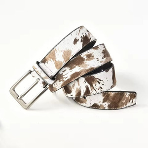 Ceinture en cuir de vachette personnalisable de haute qualité, confortable et tendance, pour hommes, style décontracté avec boucle en acier - Product Image 5