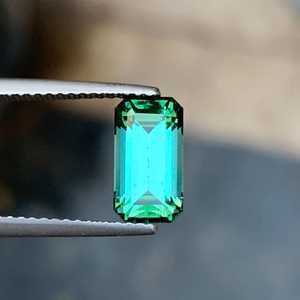 Tourmaline verte naturelle de lagune, pierre précieuse facettée en vrac, qualité supérieure, pour la fabrication de bijoux - Product Image 4