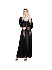 Abaya de lino moderno y modesto para mujer, Dubái informal de ropa formal, vestido musulmán corto de Turquía - Product Image 5