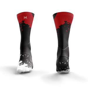 W4G Athletic Crew <b>Socks</b> Red <b>Black</b> Print Quick Dry Running Training <b>Socks</b> for Adults Custom Logo Sports Wear Manufacturers - Product Image 1