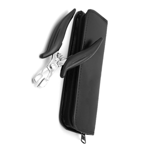 คีมต่อผมแบบหนาพิเศษ สปริงคู่ สแตนเลส พร้อมกระเป๋าหนัง ใส่โลโก้ได้ - Product Image 1