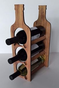 Wine holder premium bamboo decor decorative bottle <b>rack</b> sophisticated wine storage chic tabletop organiser elegant dining access - Product Image 2