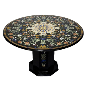 Superficie de Mesa de Lujo con Mosaico de Piedras Preciosas Pietra Dura - Product Image 5