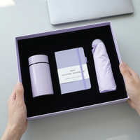 Meilleure Vente 2026 : Coffret Cadeau Carnet A6 Effet Cuir avec Bouteille Isotherme et Parapluie pour Usage Professionnel et de Bureau