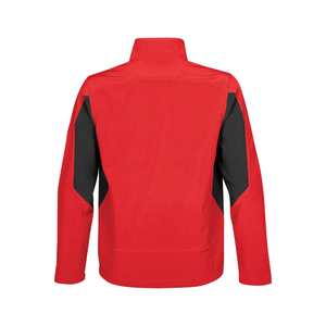 Blouson bomber en polaire rouge pour homme, coupe-vent, à capuche, fermeture éclair, col montant, coupe droite, en polyester, pour l'hiver - Product Image 1