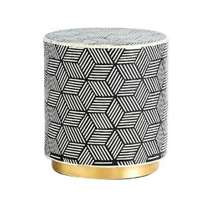 Top Trending Luxury Stylish Handmade Wood & Bone Inlay <b>Stool</b> Ottoman for Living Room Furniture Eco-Friendly Customized Design - Product Image 1