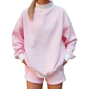 Suéter de Cuello Alto Personalizable para Mujer, Estilo Urbano, 100% Algodón, Forro Polar, Ecológico, Ligero y Transpirable, Venta al Por Mayor - Product Image 1