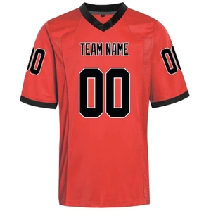Camiseta de Fútbol Americano Blanca Personalizada para Hombre, Cuello en V, Manga Corta, Impresión Sublimada, Poliéster Transpirable, Nombre del Equipo, Número 00 - Product Image 3