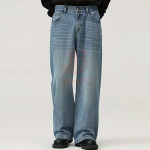Pantalones Vaqueros Oversize de Diseño Personalizado, Transpirables y Ecológicos, Diseño Único, Pantalones Vaqueros Lavados Más Vendidos al Por Mayor - Product Image 4