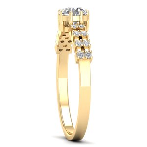 REYES แหวนเงินแท้ 925 ทรงกลม 0.61 กะรัต VVS1 มอยส์ซาไนต์ แหวนแต่งงานแบบกำหนดเองได้ ของขวัญแต่งงานสุดหรูสำหรับผู้หญิง - Product Image 3