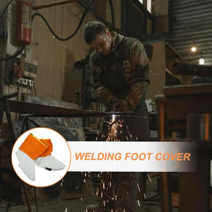 Protège-chaussures de soudeur en cuir de vachette robuste de qualité supérieure – Équipement de protection pour le soudage et la brasage - Product Image 2