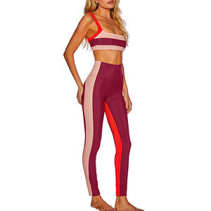 Ropa deportiva con logo personalizado para gimnasio, leggings deportivos ajustables para mujer y top deportivo, conjuntos de yoga para mujer más vendidos para entrenamiento. - Product Image 1
