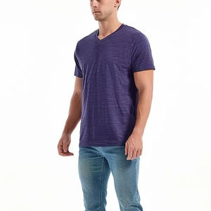 Camiseta de hombre 100% algodón, diseño de logotipo personalizado, cuello redondo, de alta calidad, estilo oversize, corte relajado, estilo urbano, camiseta básica para hombre - Product Image 2