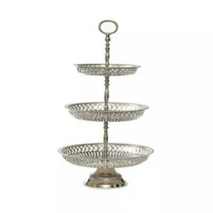 Élégant support de service à 2 niveaux en acier inoxydable doré, rond, pour cupcakes, gâteaux et desserts, idéal pour les fêtes, livraison directe d'usine - Product Image 6
