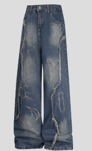 กางเกงทำงานทรงหลวมระบายอากาศได้ดี น้ำหนักปานกลาง สไตล์วินเทจสั่งตัดพิเศษสำหรับผู้ชาย สีดำ ตกแต่งด้วยผ้าปะต่อหลายส่วน ลุคทำสีซีดแบบวินเทจ - Product Image 4