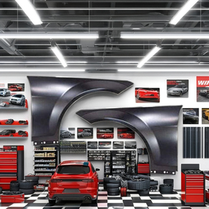 Nouveau numéro de pièce 2048801418 171401 Garde-boue avant droit en aluminium noir d'origine OEM neuf pour Classe C W204 2008-2014 - Product Image 1