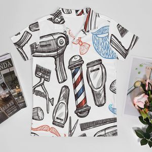 Camisa de Barbero Profesional Personalizada con Botones a Presión, Material de Algodón/Poliéster Ecológico y Duradero, con Bolsillos, para Uso en Salón de Belleza y Barbería - Product Image 3
