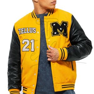 Wholesale High Quality Varsity <b>Jacket</b> <b>Men</b> Chenille Embroidery Leather Sleeves Custom <b>Baseball</b> Letterman Varsity <b>Jacket</b> - Product Image 4