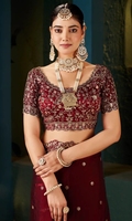 Sari indien traditionnel orné pour femme, style Bollywood, en mélange de soie, pour occasions de fête, réversible, séchage rapide