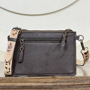 Latest Trending Designer <b>Tooled</b> <b>Leather</b> Cowhide Crossbody Bag for Women's Hair On Hide Shoulder Purse Handmade Floral Sling Bags - Product Image 5