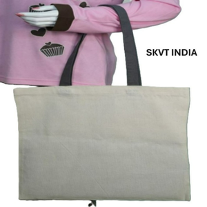 Sac fourre-tout promotionnel en toile 100 % coton de haute qualité pour femme, avec logo personnalisé imprimé, fermeture éclair supérieure et poignées, sac à bandoulière pas cher - Product Image 1